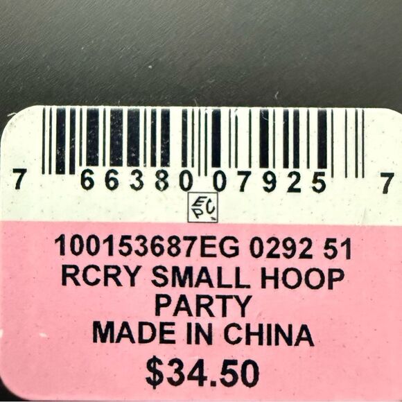 INC International Concepts For Macy’s Silver-Tone C Hoop Earrings - Picture 4 of 4